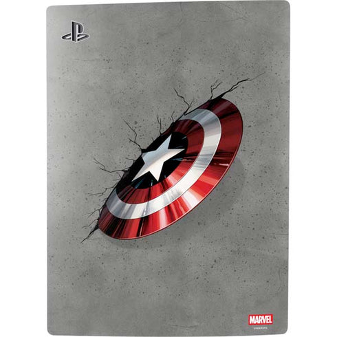 Marvel Captain America Shield Break PS5 Console Skin